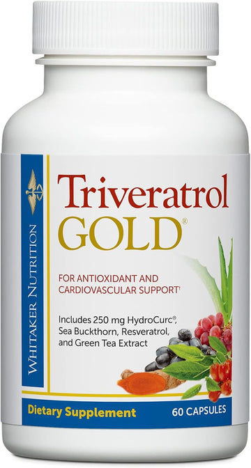 Dr. Whitaker Triveratrol Gold ? Healthy Aging Supplement with Resveratrol & Extracts of Aloe Vera, Green Tea, and Turmeric ? Provides Antioxidant & Cardiovascular Support (60 Capsules)