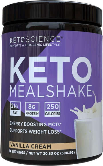 Keto Science Ketogenic Meal Shake Vanilla Dietary Supplement, Rich in