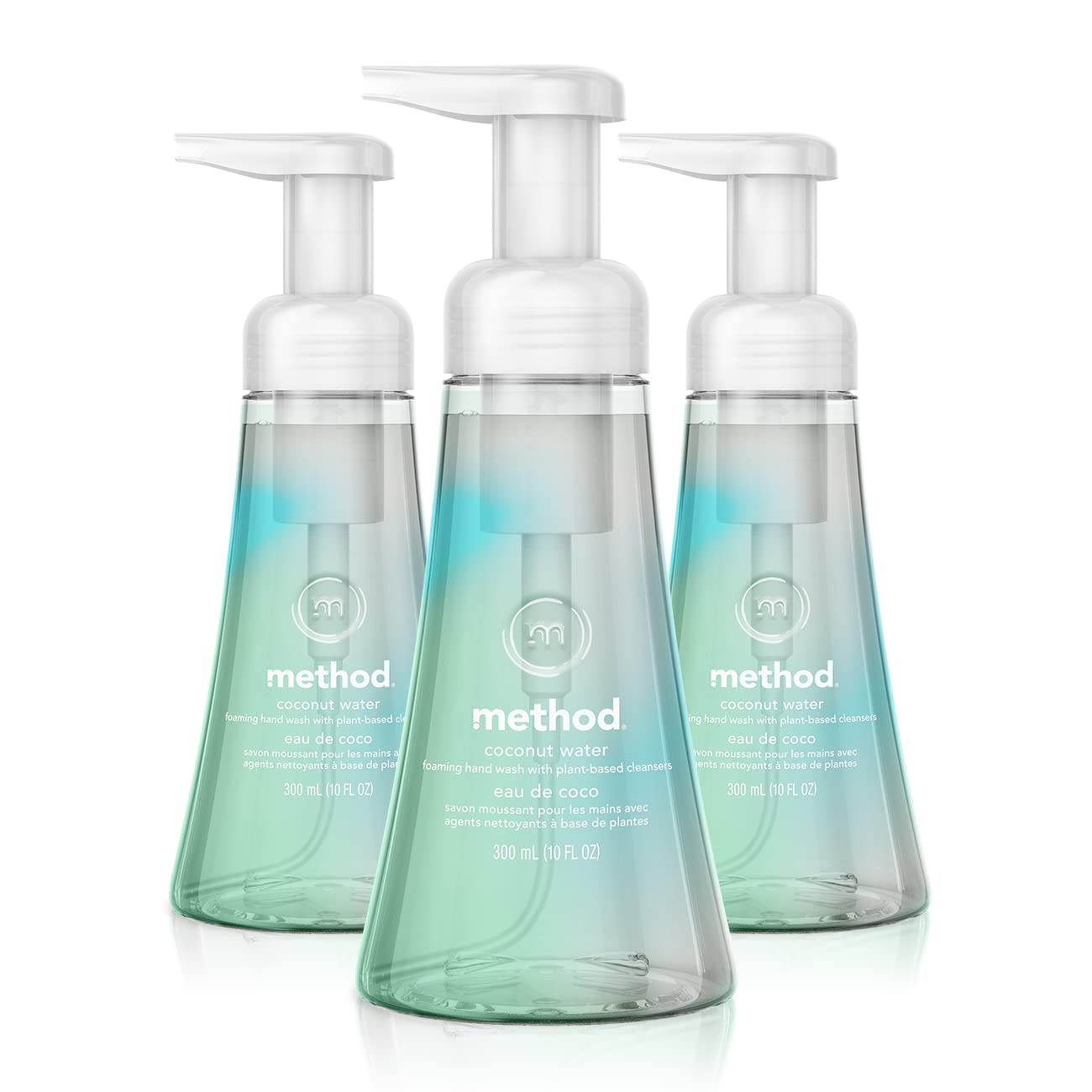 Method Foaming Hand Soap, Coconut Water, Biodegradable Formula, 10 fl oz (Pack of 3)