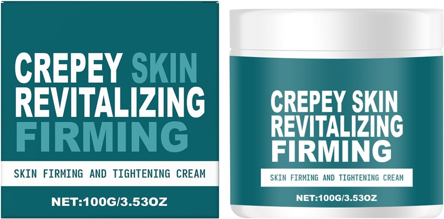 Skin Care Cream, Crepey Skin Repair Treat-Ment, Face Tightening Cream, Fast-Absorbing, Non-Greasy, 5.3X5.3X5.5Cm, For Sensitive Dry Oily Face