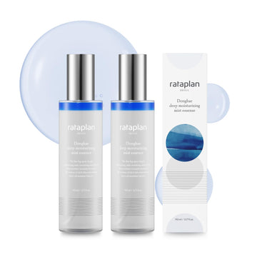 Rataplan Donghae Deep Moisturizing Mist Essence 2Pack - Blue Mist, Mineral Glow Mist, K Influencer Mist, Korean Skincare, Hydrating Facial Spray, Hyaluronic Acid, Collagen, Panthenol For Skin Barrier