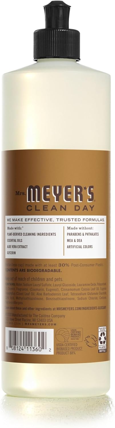 Mrs Meyer'S, Dish Soap Acorn Spice, 16 Fl Oz