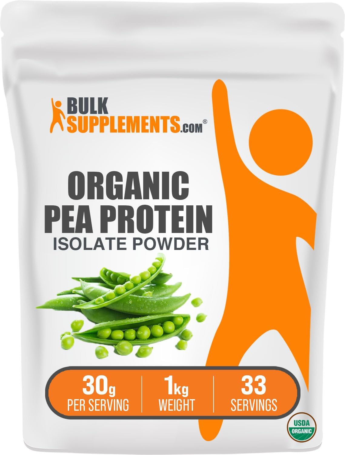 BULKSUPPLEMENTS.COM Organic Pea Protein Isolate Powder - Pea Protein P