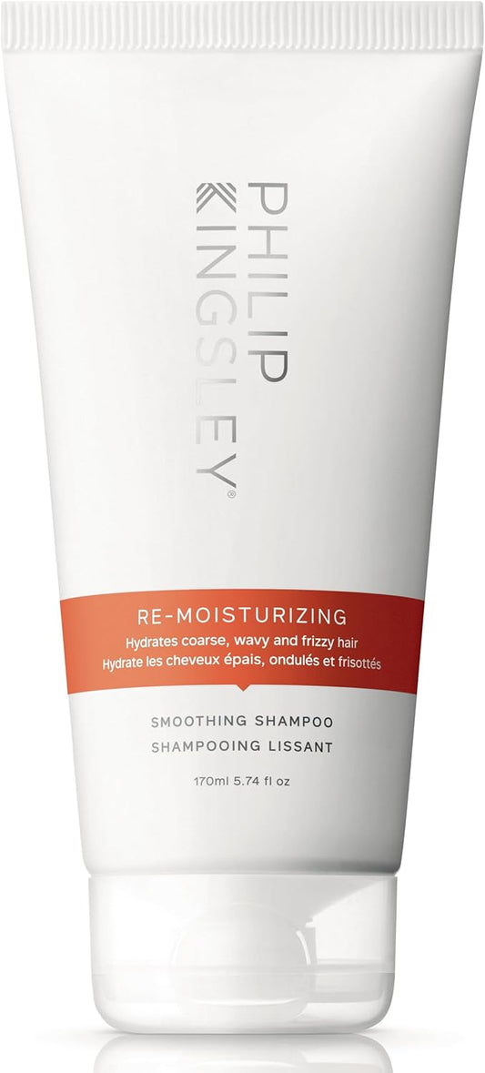 Philip Kingsley | Re-Moisturizing Smoothing Shampoo | For Curly, Frizzy, Wavy, Dry, Coarse Hair Types | Hydrating Shampoo That Re-Moisturizes And Smooths Hair | 170Ml