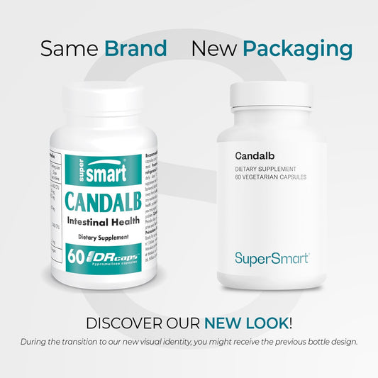 Supersmart - Candalb - With Lactobacillus Acidophilus, Rhamnosus & Inulin - Probiotics & Prebiotics Supplements - Help Balance Intestinal & Intimate Microflora | Non-Gmo & Gluten Free - 60 Drcaps