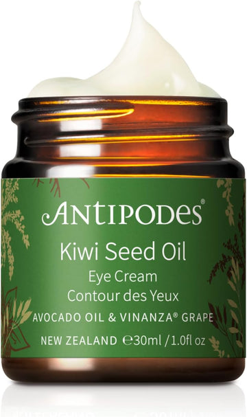 Antipodes, Kiwi Seed Oil Eye Cream 100 Natural Crueltyfree Vegan Fragrancefree And Antiageing, 30Ml