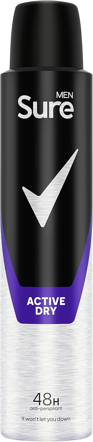 Sure Men Active Dry Anti-Perspirant Aerosol 200 Ml