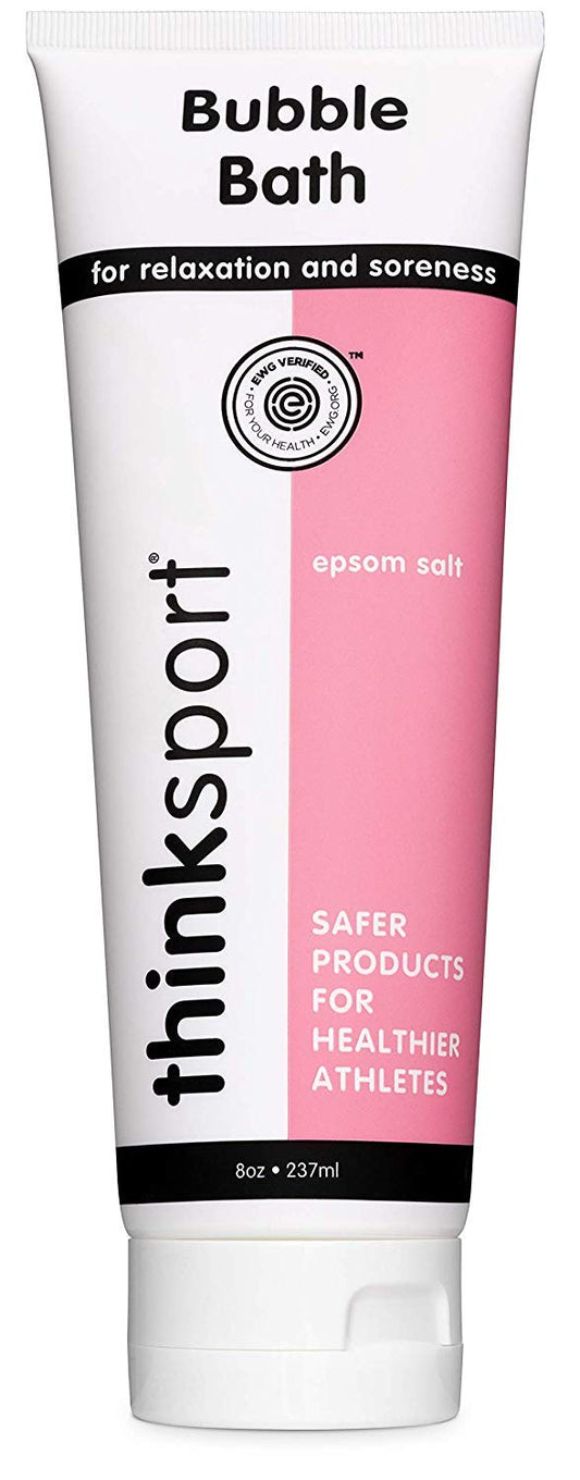 Thinksport Bubble Bath with Epsom Salts – Natural Bathing Foam for Relaxation & Soreness –Cleansing Formula for Athletes – Non-Toxic, Free of Parabens & Phthalates, 8oz : Beauty & Personal Care