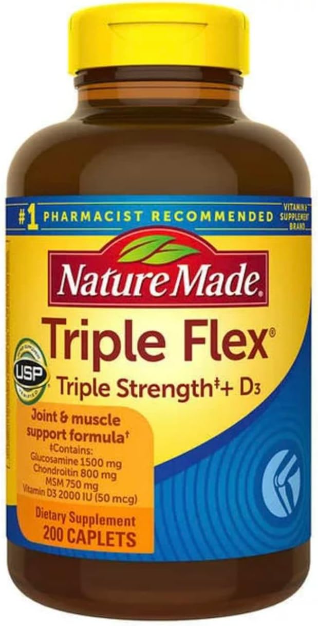 Nature Made TripleFlex Triple Strength Caplets (200) : Health & Household