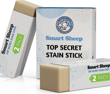 4 Pack Stain Stick - Stain Remover Bar for Clothes by Smart Sheep - Powerful Laundry Stain Remover - Formulated w/Natural Ingredients - Perfect for Food Drink Pet Grass & Blood Stains