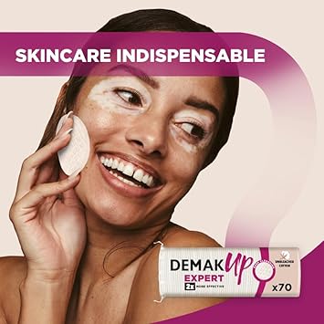Demak'Up Expert Round Cotton Pads, Makeup Removal, 350 Cotton Pads, Pack Count 5 (5X70)