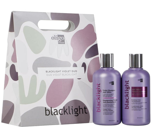 Oligo Professionnel - Blacklight Purple Shampoo & Conditionner - Sulfate-Free - Removes Yellow Tones - Refreshes Faded Highlights - Argan oil - 11 Amino Acids - Moisturizing Formula - 8.5oz Duo Bundle : Beauty & Personal Care