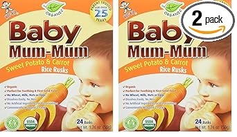 Hot-Kid Baby Mum-Mum Rice Rusks, Sweet Potato & Carrot, 1.76 Ounce (Pack Of 2)