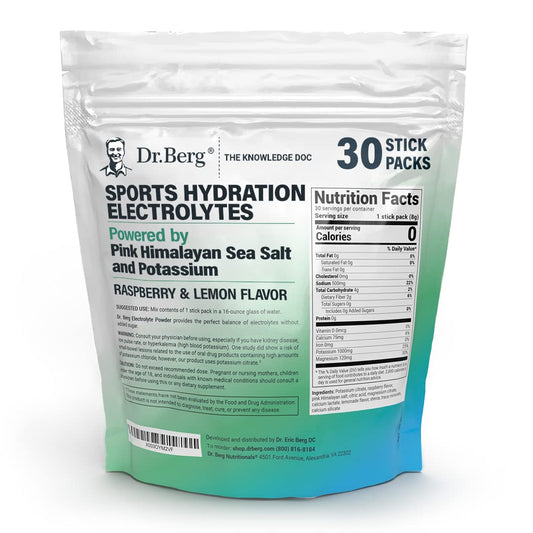 Dr. Berg Sports Hydration Electrolytes Powder w/More Salt (Pink Himala