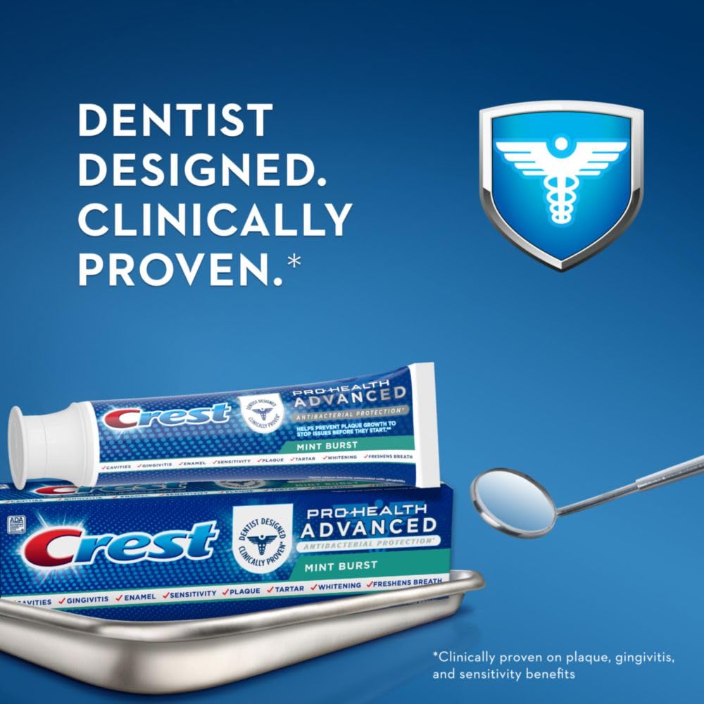 Crest Pro-Health Advanced Antibacterial Protection Toothpaste - Pack of 4, 5 Oz Tubes : Health & Household