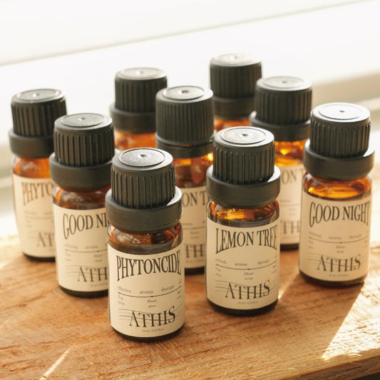 Athis Organic Essential Oil Blends - Invigorating, Calming & Uplifting Scents For Home & Office (Lemontree)