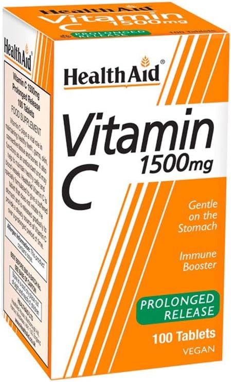 HealthAid Vitamin C 1500mg - Prolong Release - 100 Vegan Tablets : Amazon.co.uk: Health & Personal Care
