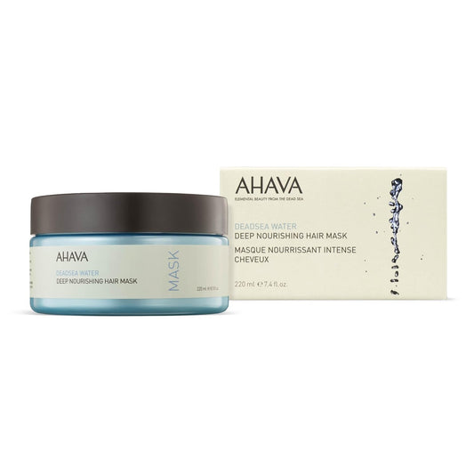 Ahava Dead Sea Water Deep Nourishing Hair Mask - Rich & Creamy Mask Nourishing & Revitalizing Shine, Cures Daily Scalp & Hair Damage, Includes Exclusive Osmoter, Jojoba Oil & Argan Oil 7.4 Fl.Oz