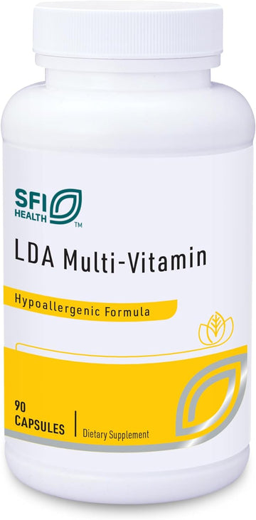 Klaire Labs Lda Multi-Vitamin - High Potency & Hypoallergenic Multivitamin With Metafolin Folate & Essential Vitamins, Iron-Free (90 Capsules)