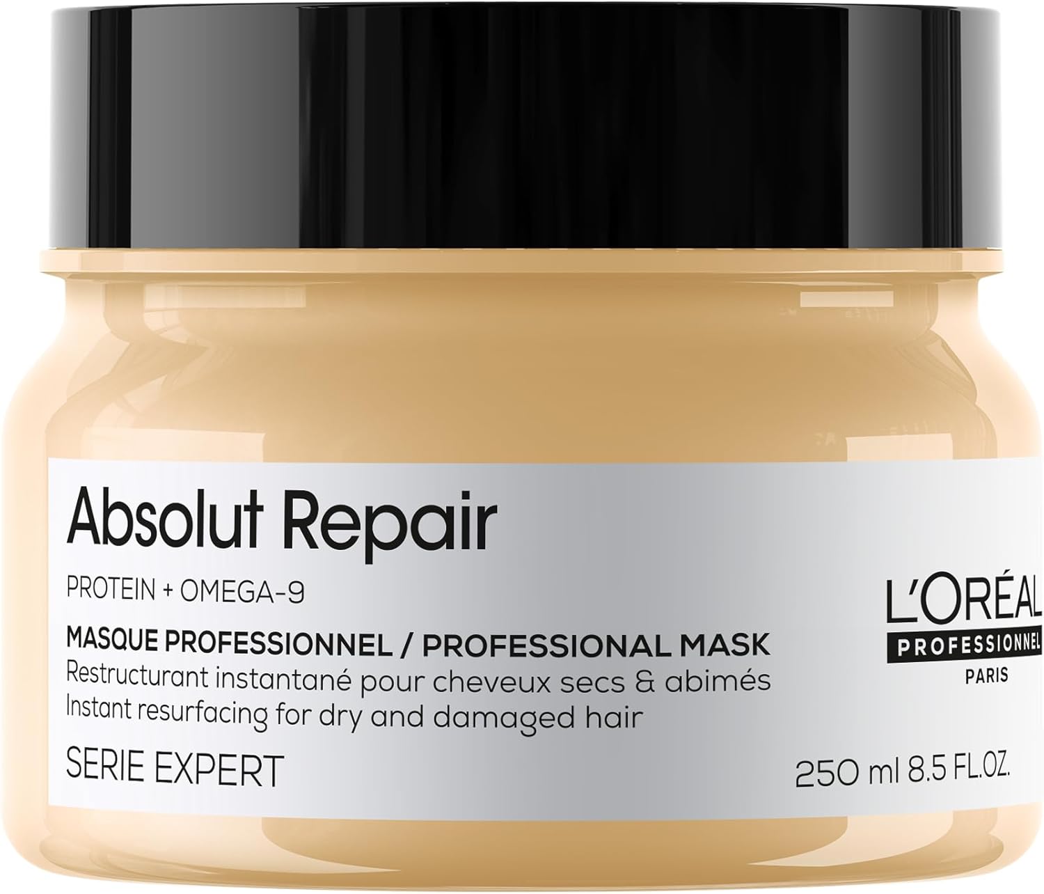L’Oréal Professionnel | Mask, With Protein And Gold Quinoa For Medium-Thick Dry And Damaged Hair, Serie Expert Absolut Repair, 250 Ml
