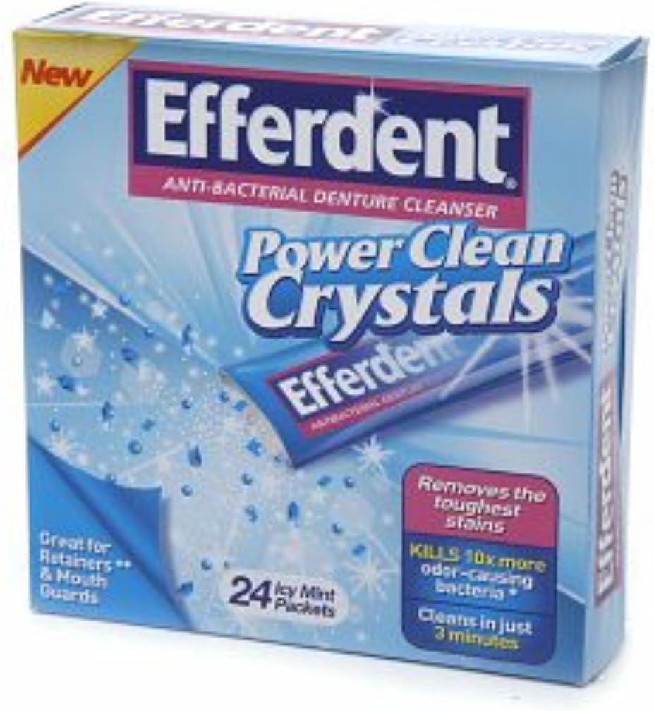 Efferdent Power Clean Crystals, 24 Count