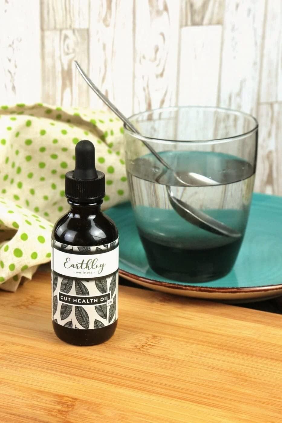 Earthley Wellness Gut Health Oil, Natural Digestive & Immune Support, Anti-Inflammatory Support, Herbal Blend With Cloves & Calendula (2Oz) : Beauty & Personal Care