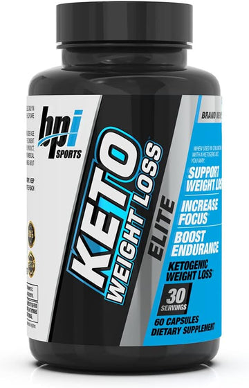 BPI Sports Keto Weight Loss Elite - Burn Fat for Fuel. Control Appetite, Increased Energy, and Mental Focus - Men, Women, 30 Serving