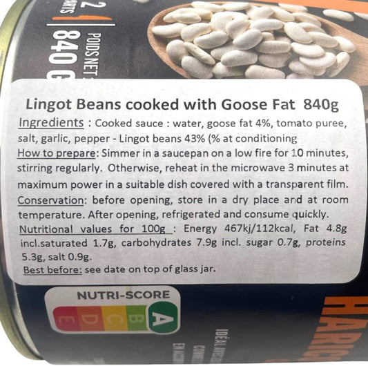 La Belle Chaurienne Lingot Beans Cooked In Duck Fat 840G