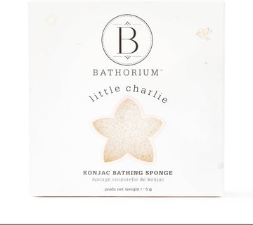 Bathorium Little Charlie Konjac Body Sponge, Gentle & Cleansing Sponge For Babies, Sensitive Skin, 100% Pure Konjac, Ideal For Daily Use, 1 Sponge