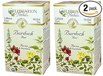 Celebration Herbals Organic Burdock Root Tea Bags 24 Count : Grocery & Gourmet Food