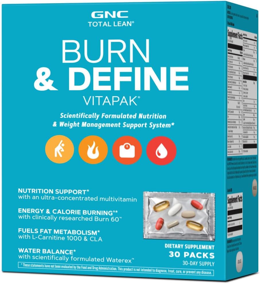 Gnc Total Lean Total Lean Burn & Define Vitapak (30 Servings)