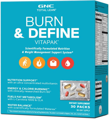 Gnc Total Lean Total Lean Burn & Define Vitapak (30 Servings)