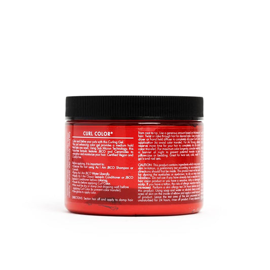 As I Am Curl Color - Hot Red - 6 Ounce - Color & Curling Gel - Temporary Color - Medium Hold - Vegan & Cruelty Free