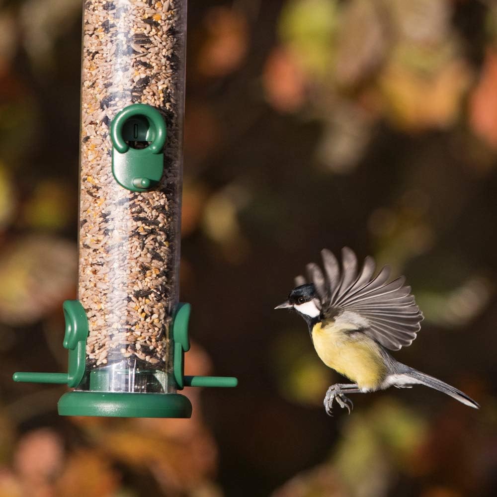 Ring-Pull TO-S2G Medium Bird Feeder for Seeds - Green :Garden