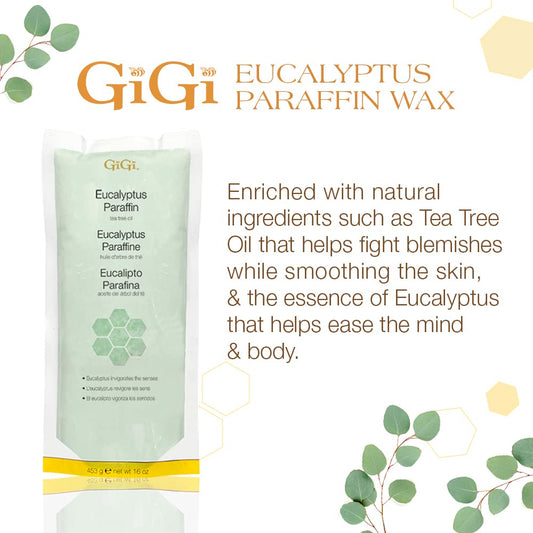 GiGi Eucalyptus Paraffin Wax with Tea Tree Oil, 16 oz