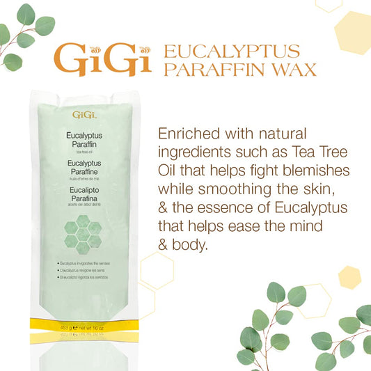 Gigi Eucalyptus Paraffin Wax With Tea Tree Oil, 16 Oz