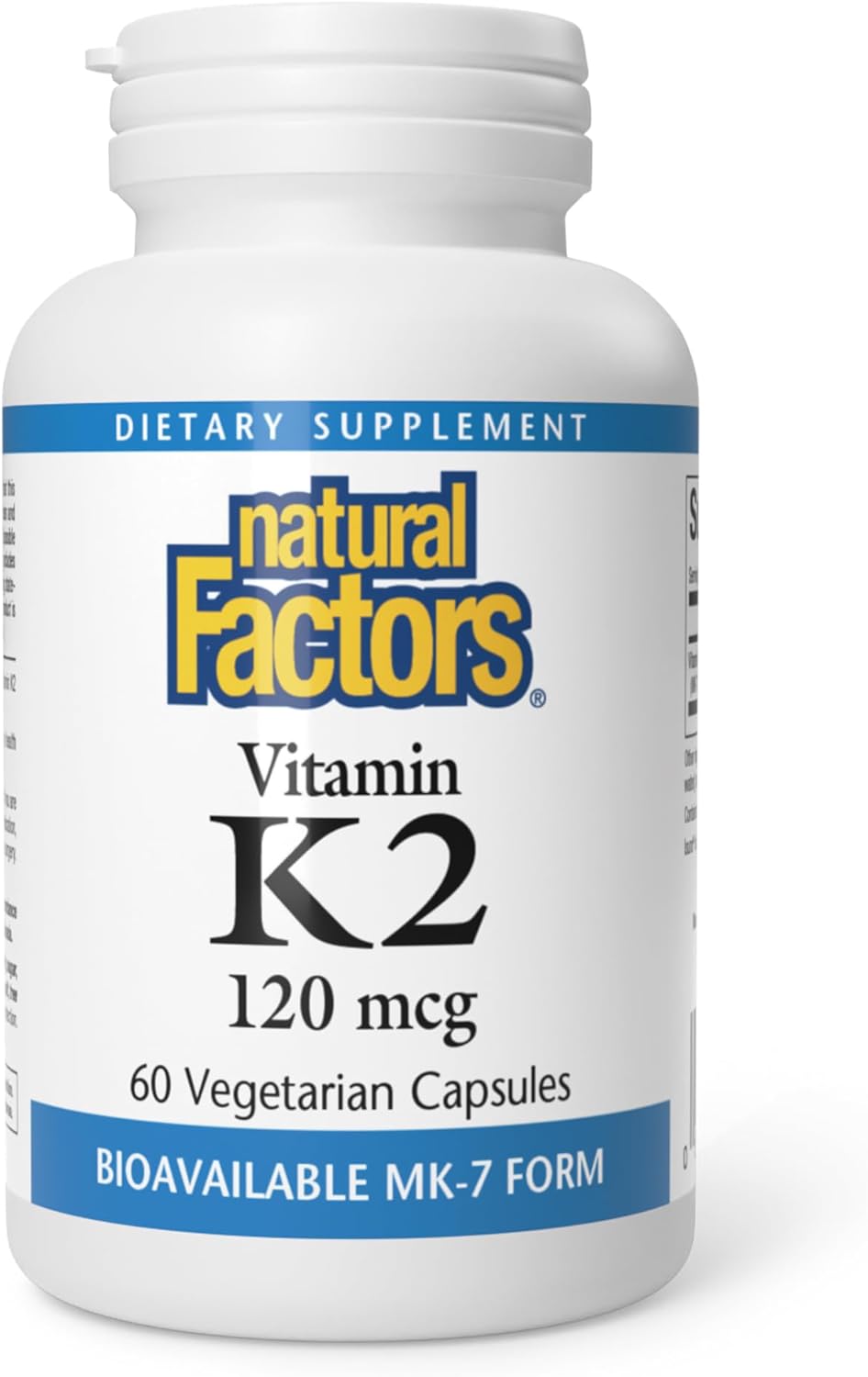 Natural Factors, Vitamin K2 120 Mcg, Supports Bone And Vascular Health, 60 Capsules