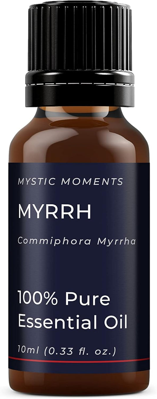 Mystic Moments | Myrrh Essential Oil 10ml - Pure & Natural oil for Diffusers, Aromatherapy & Massage Blends Vegan GMO Free