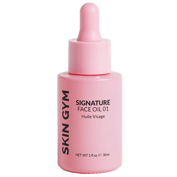 Skin Gym Signature Facial Oil, Moisturizing & Exfoliating - With Vitamin E, Jojoba, Rosehip, Apricot Seed
