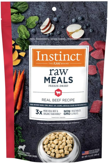 Instinct Freeze Dried Raw Meals Grain Free Recipe Dog Food 9.5 Ounce (Pack Of 1)