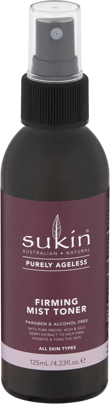 Sukin Purely Ageless Firming Mist Toner 125Ml - Antioxidant Blend To Help Hydrate & Firm Skin For A Smoother And Toned Appearance - Cruelty Free & Vegan Friendly