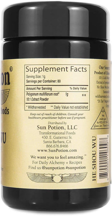 Sun Potion He Shou Wu (Wildcrafted) - Rejuvenation Tonic (80G)
