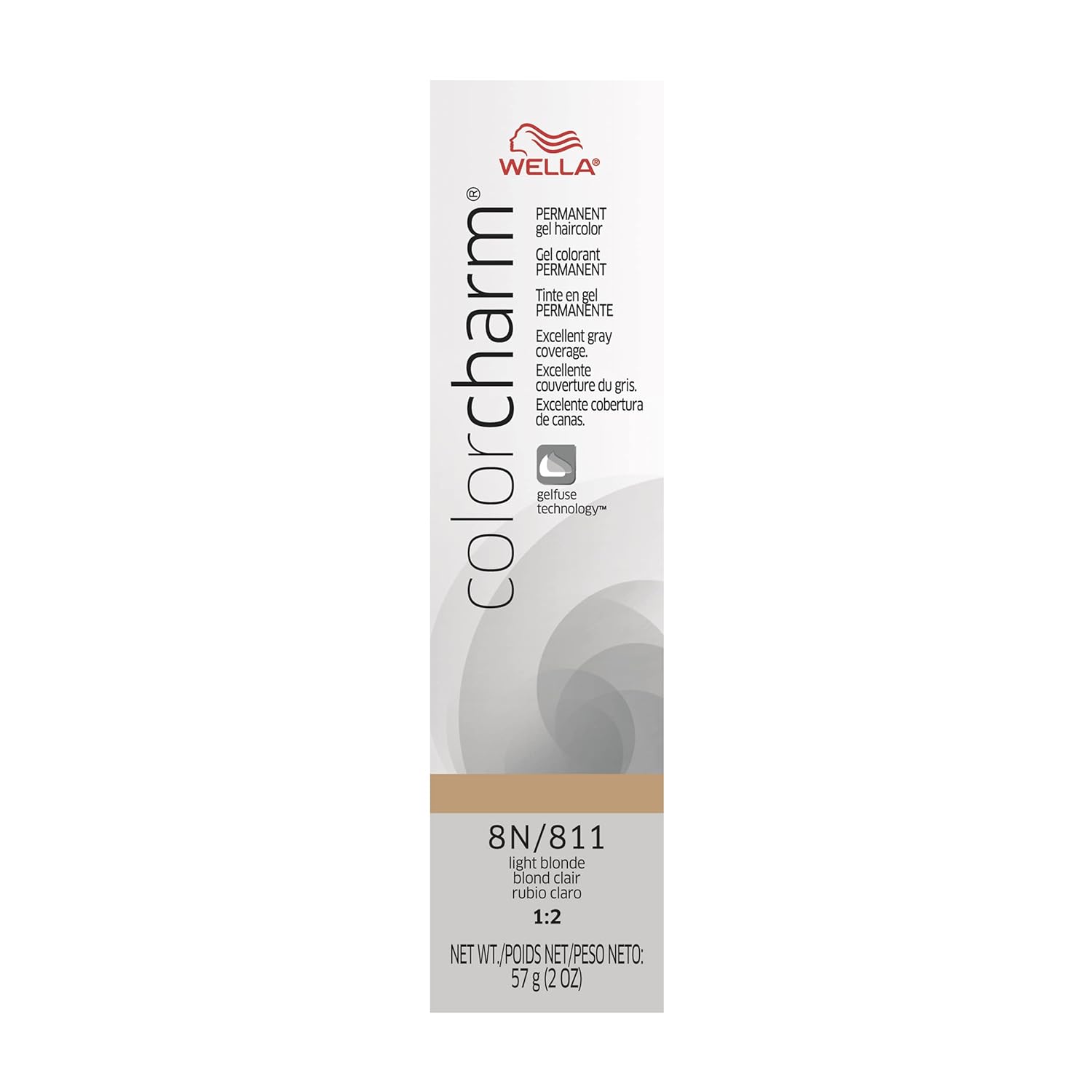 Colorcharm Permanent Gel, Hair Color For Gray Coverage, 8N Light Blonde