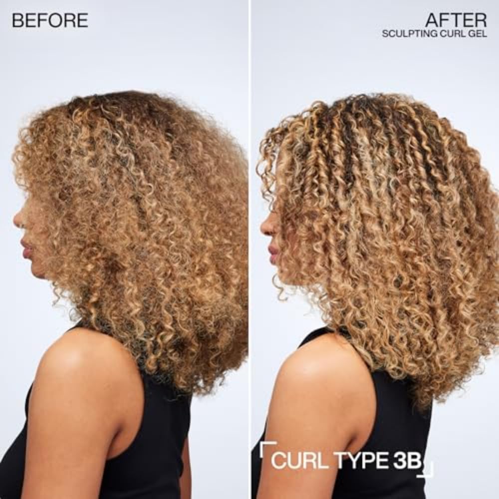 REDKEN Sculpting Curl Gel | 72-Hour Strong Hold | Crunch-Free & Flake-Free | Helps Tame Frizz | Squalane & Jojoba Oil | Silicone-Free | For Curly Hair : Beauty & Personal Care