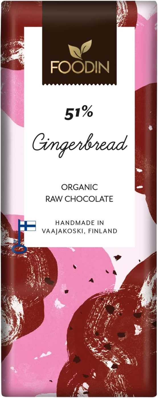 Foodin Organic Raw Chocolate Gingerbreag 51%