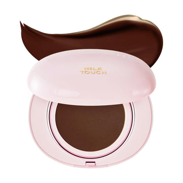 Milktouch Cushion Foundation, 24H Flawless Skin, Radiant Shine, No Oxidation, Long-Lasting, Non-Creasing, 60% Hydrating Skincare Infused Korean Foundation, Valentines Gifts (50C Chocolate)