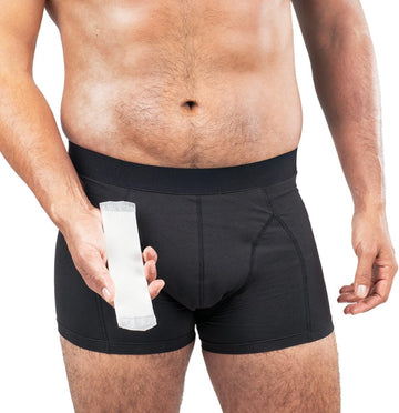 Molicare Men - Invisible Absorbent Washable Incontinence Pants With Disposable X-Change Pads For Extra Protection, Pads Discreetly Hidden In Inner Pocket, Size M, Washable At 60° C, Black