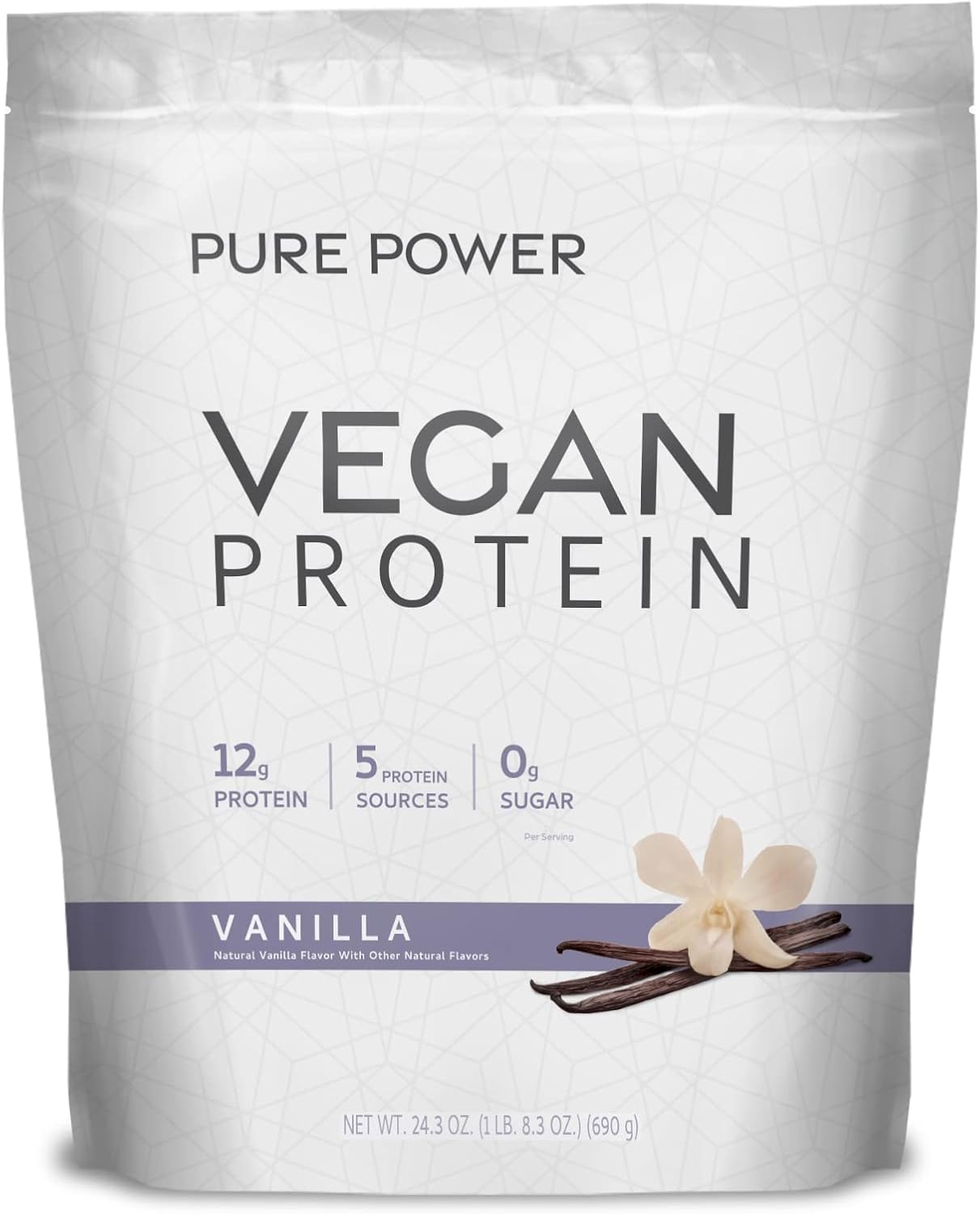 Dr. Mercola Vegan Protein Vanilla (690G), 30 Servings, Contains Proteins High In Bcaas, Mixes Easily, Non Gmo, Gluten Free, Soy Free