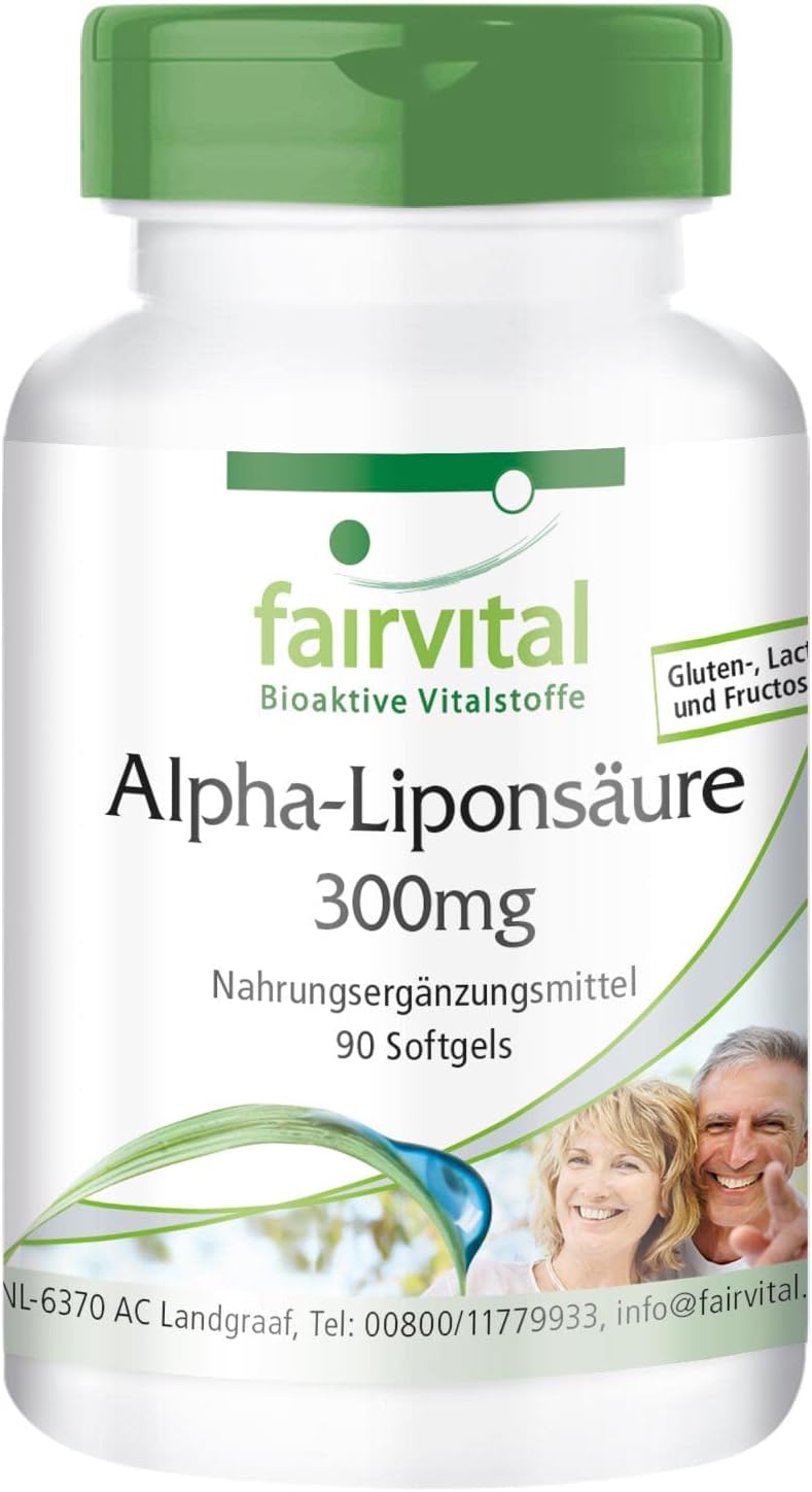 Fairvital | Alpha-lipoic acid 300mg, without magnesium stearate, 90 softgels