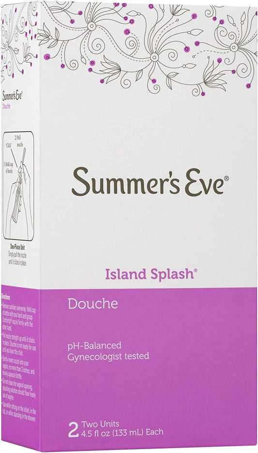 Summer'S Eve Douche, Island Splash, Ph Balanced, Dermatologist & Gynecologist Tested, 4.5 Fl Oz, 18 Fl Oz Per Pack, Pack Of 6